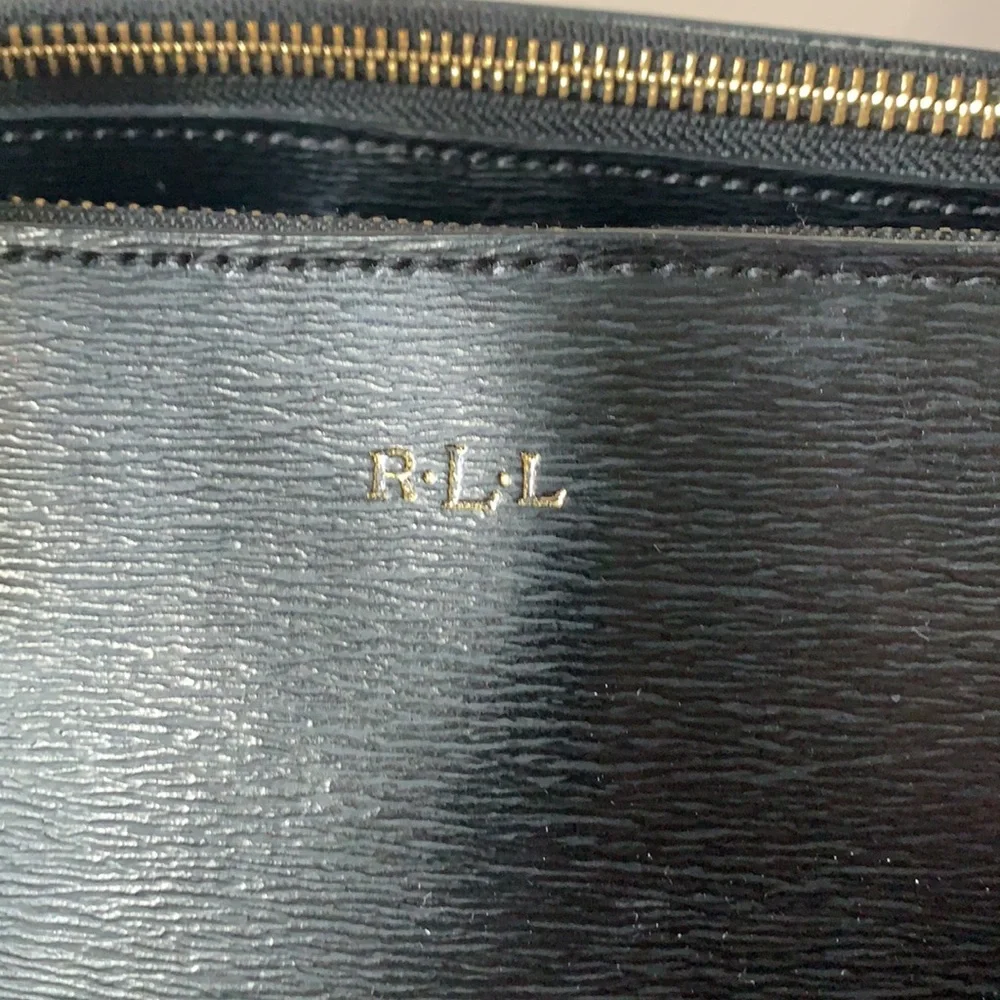 Lauren Ralph Lauren Black Laptop Work Tote Bag